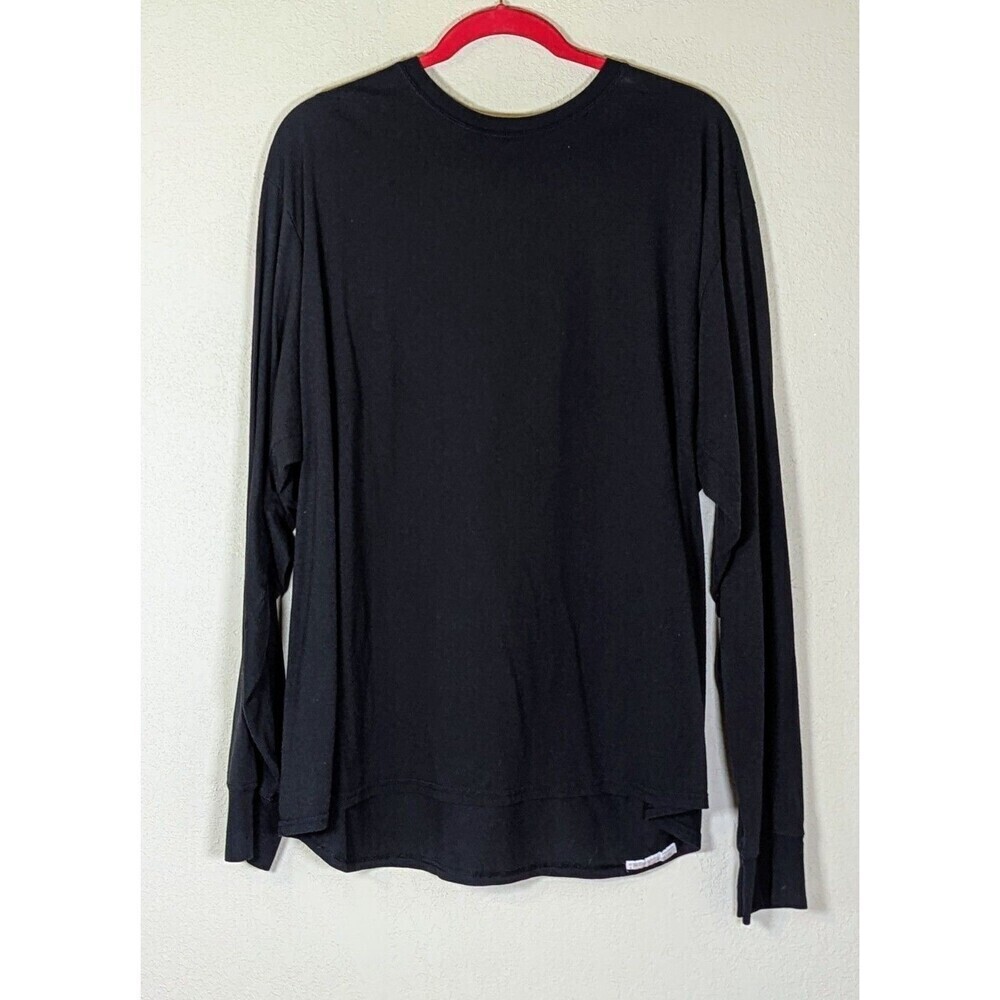 Men's Hanes Size 2XL Black Long Sleeve X-Temp Tee Shirt